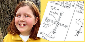 Olivia Smith Donovan and her winning artwork